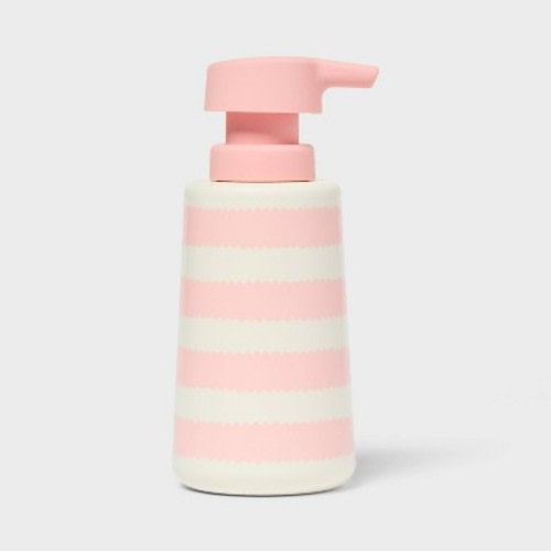 Pink Striped Plastic Kids' Foaming Soap Pump - Pillowfort™
