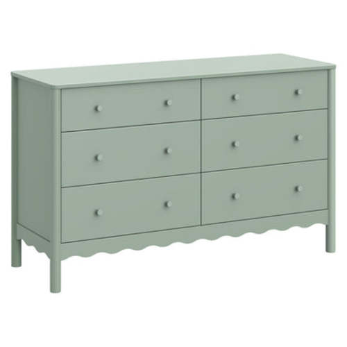 Swell 6-Drawer Assembled Dresser - Light Sage