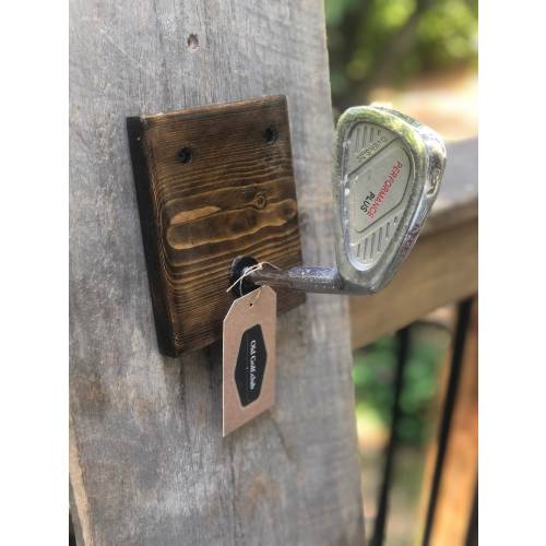 Golf Club Wall Hook - Hat or Towel Hook - Made from Upcycled Golf Irons! House warming gift! Father's Day or birthday Golf gift