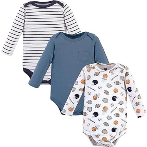 Hudson Baby unisex-baby Cotton Long-sleeve Bodysuits