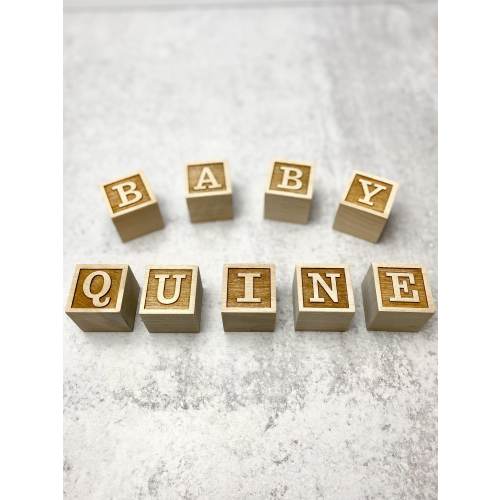 Personalized Wood Name Blocks, 1.5" 1.75" Baby Wooden Blocks, Natural Nursery Decor, Custom Name Blocks, Maternity Photo Props, Newborn Gift