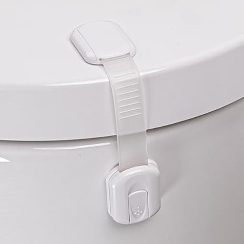 2-Pack Toilet Locks Baby Proof - Toilet Seat Locks for Toddlers with Adhesive - Toilet Latches Child Safety - No Tools Required