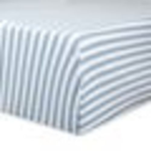 Honest Baby Organic Cotton Fitted Crib Sheet - Blue Ticking Stripe