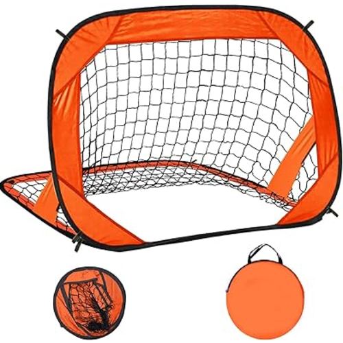 Pop Up Soccer Goals Nets for Backyard Beach Soccer Training Net Mini Portable Foldable Lightweight Indoor + Outdoor Football Goal with Carry Bag