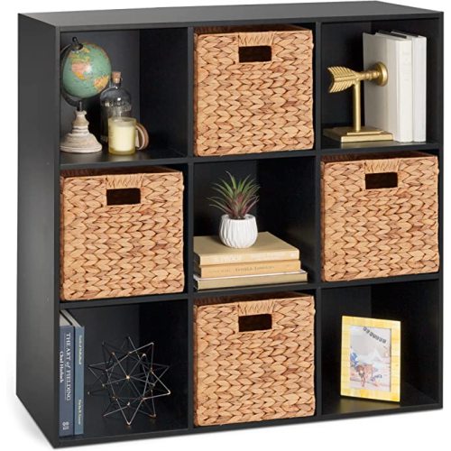 Best Choice Products 9-Cube Storage Organizer, 11in Shelf Opening, Bookcase, Display Shelf, Customizable w/ 3 Removable Back Panels - Black