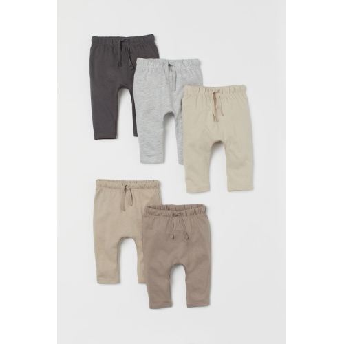 5-pack Cotton Pants, Beige
