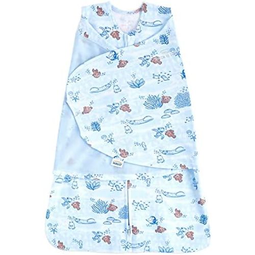 HALO Disney Baby 100% Cotton Sleepsack Swaddle, 3-Way Adjustable Wearable Blanket, TOG 1.5