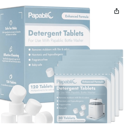 Papablic 120Pcs Detergent Soap Tablets for Bottle Washer