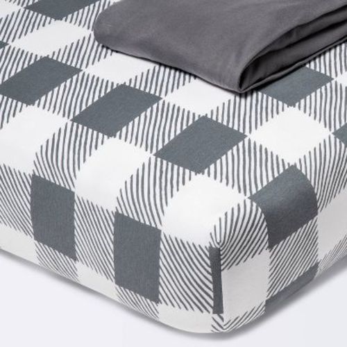 Fitted Jersey Crib Sheet - Cloud Island™ - Gray - 2pk