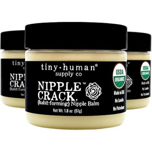 Organic Nipple Cream, Nipple Crack Lanolin Free Nipple Butter (3 Pack), Balm for Breastfeeding Mothers, No Need to Wash Off, Safe for Baby and Mama