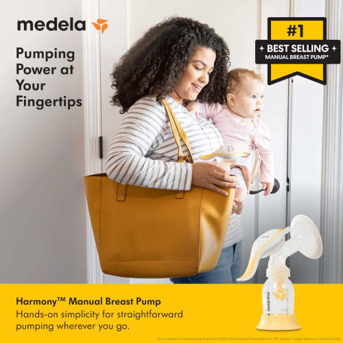 Free Shipping! Medela Manual Breast Pump with PersonalFit Flex Breast Shield, Portable, Handheld, 2-Phase Technology