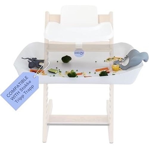 Catchy - The Food and Mess Catcher for the Stokke Tripp Trapp - Catchy Food Catching Accessory for Highchairs - Baby & Toddler Food Mat - High Chair Food Catcher - High Chair Accessories