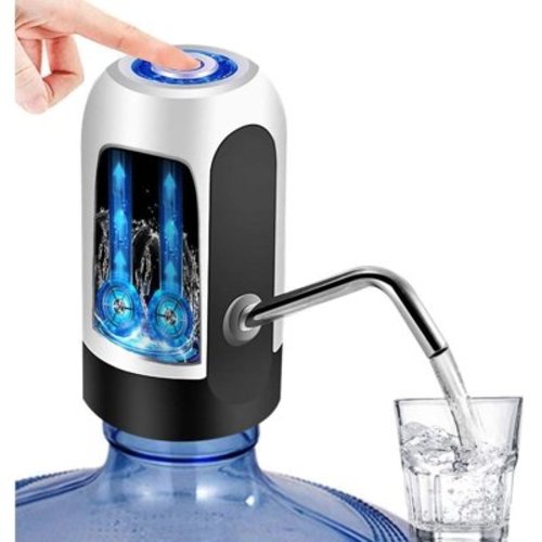 COWIN Water Bottle Dispenser Portable Electric Water Bottle Pump ,Automatic Drinking Water Bottle Pump for Universal 5 Gallon Bottle, for Home Kitchen Office Outdoor Use ,White / Black