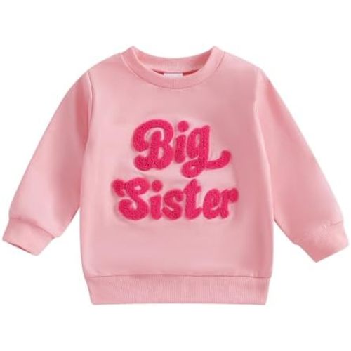 Big Sister Big Brother Matching Outfit Toddler Boy Girl Embroidery Sweatshirt Tops Kids Pullovers Shirt Fall Clothes