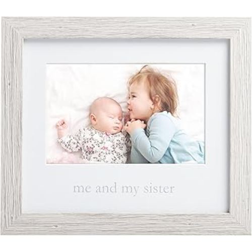 Kate & Milo Rustic Me & My Sister Frame, Sibling Keepsake, Ideal Little or Big Sister Gift, Gender Neutral Nursery Decor