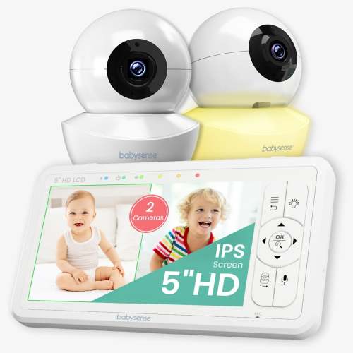 Babysense HD S2: Video Baby Monitor with 2 Cameras, Non Wifi, Split Sc