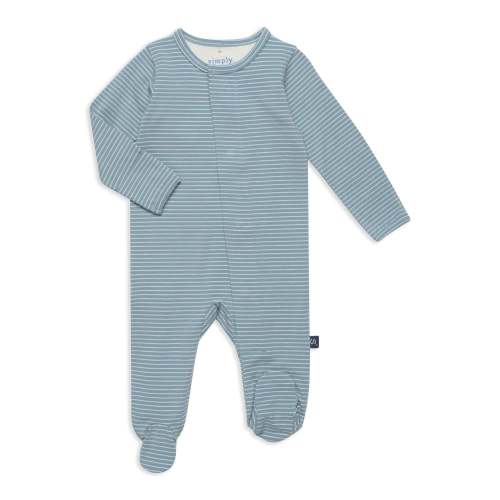 forget me not egret stripe cloudstretch™ magnetic footie – Magnetic Me