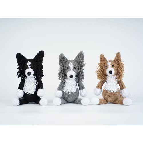 Border Collie Finished Crochet Toy - SheepDog Amigurumi Stuffed Plush Toy -Border Collie Dog Lovers Gift
