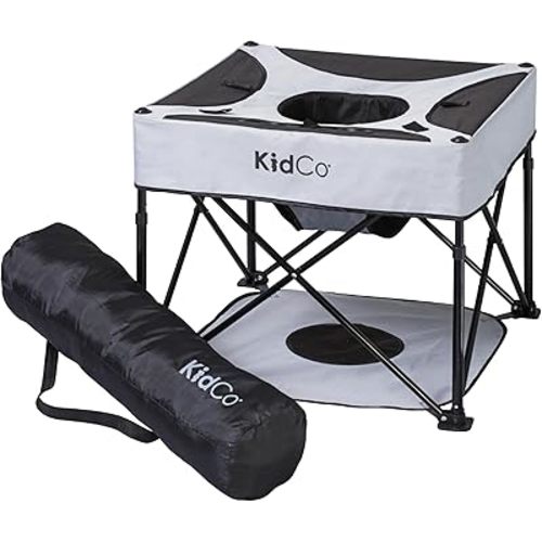 KidCo - GoPod Adjustable Height Travel Activity Seat with Floor Mat, Portable Baby Chair, Baby Activity Center (Midnight)