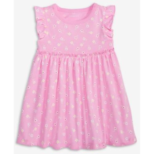 Baby Girls Simple Floral-Print Flutter-Sleeve Dress, Exclusively at Macy's