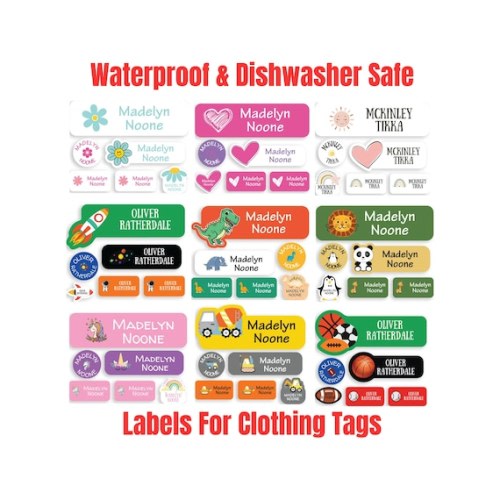 108 Waterproof Daycare Labels Dishwasher Safe Stickers Name Stickers School Supply Name Labels for Clothing Tags clothing Labels - Etsy