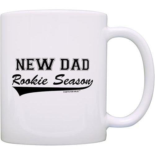 Dad to Be Gift For Men New Dad Rookie Season First Time Father Gift 11oz Ceramic Coffee Mug