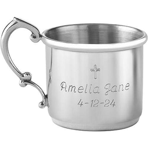 Let's Make Memories Personalized Keepsake God Bless Baby Cup - Newborn Gift - Christening- Baptism