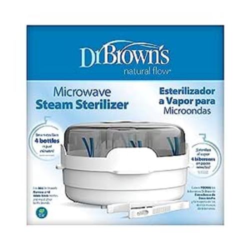 Amazon.com : Dr. Brown's Microwave Steam Sterilizer for Baby Bottles, Nipples, Bottle Parts, Pacifiers, Teethers and Breast Pump Parts : Baby Bottle Sterilizers : Baby