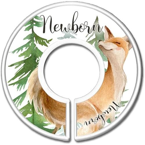 Boys Woodland Creatures Baby Clothes Size Dividers, Forest Animals Nursery Closet Organizers, Cute Animals, Fox, Raccoon, Squirrel, Hedgehog - Shower Gift for New Mom (Set of 11 (Newborn to 5T))