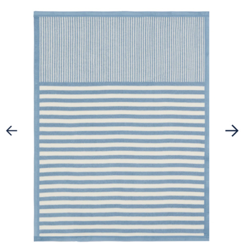 Sweet Pea Stripe Fog Mini Blanket