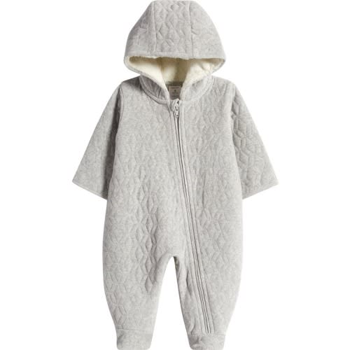 Baby Quilted Bunting, 3M, Grey Light Heather