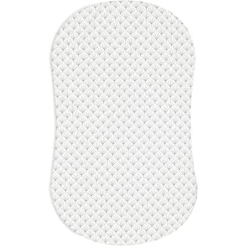 HALO BassiNest Fitted Sheet – 100% Cotton, Soft and Breathable Bassinet Sheet for Babies, 30” x 16” Pre-Shrunk Sheet, Pebble