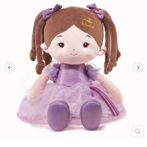 Leyadoll Personalized Baby Doll Gifts Plush Curly Girl Toys with Love 16" Pink – Leya Doll