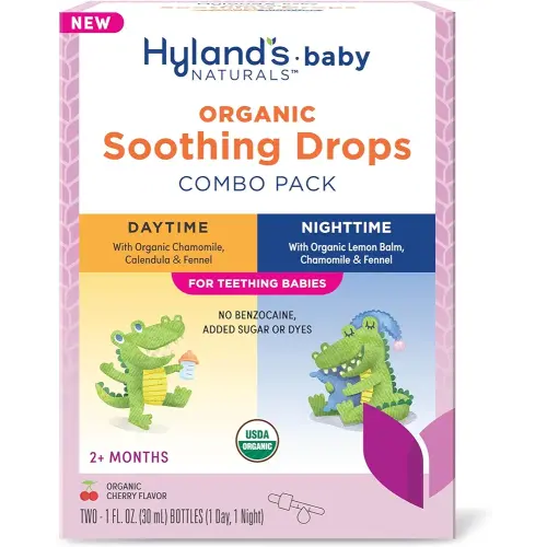 Hyland's Naturals Baby - Organic Daytime & Nighttime Soothing Drops Combo Pack, 2 oz.