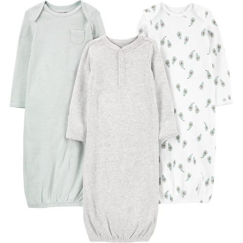 Simple Joys by Carter's Baby 3-Pack Neutral Cotton Sleeper Gown