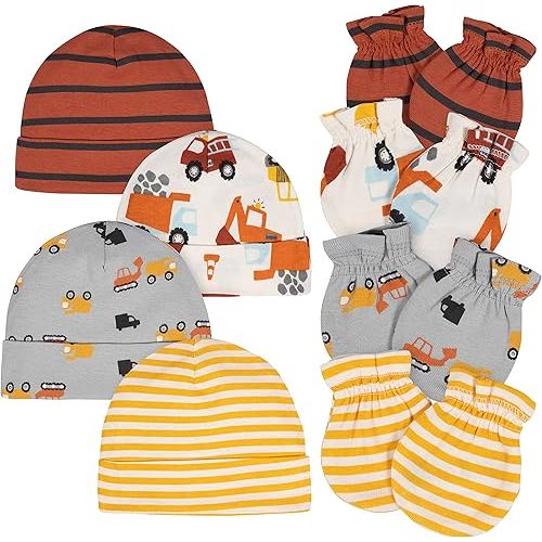 Gerber Baby Boys' Cap and Mitten Sets