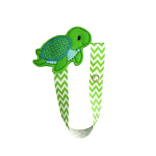 Sea Turtle Pacifier Clip, Green Turtle Pacifier Clip, Pacifier Holder, pcturtle01
