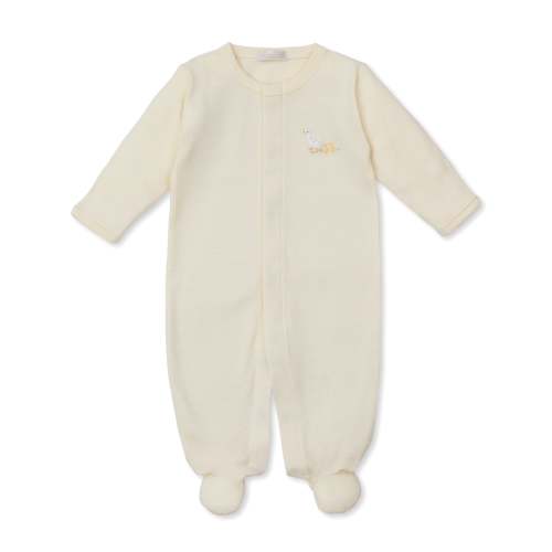Premier Baby Duckling Yellow Stripe Hand Emb. Footie