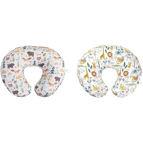 Boppy Nursing Pillow Covers, Spice Woodland and Colorful Wildlife Prints, Fits Original Supports