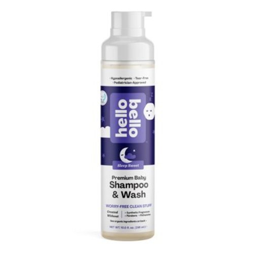 Hello Bello Nighttime Shampoo and Body Wash, Gentle Hypoallergenic Formula for Babies and Kids, Vegan and Cruelty-Free, Sweet Sleep Scented, 10 fl oz C3