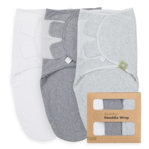 Keababies 3pk Organic Baby Swaddle Sleep Sacks, Newborn Baby Swaddles Wrap 0-3 Months, Ergonomic Wearable Swaddle Blanket