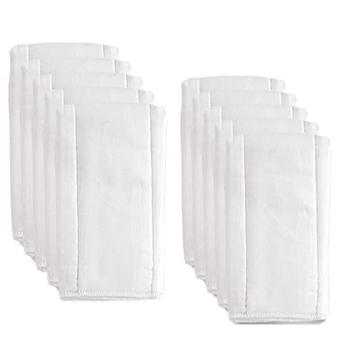 Cotton Prefold Cloth Diapers -Fasoar 6 Ply Baby Washable Cloth Diaper Covers for Babies to Toddlers Multi-Use (19.5''-14'', Count, 10)