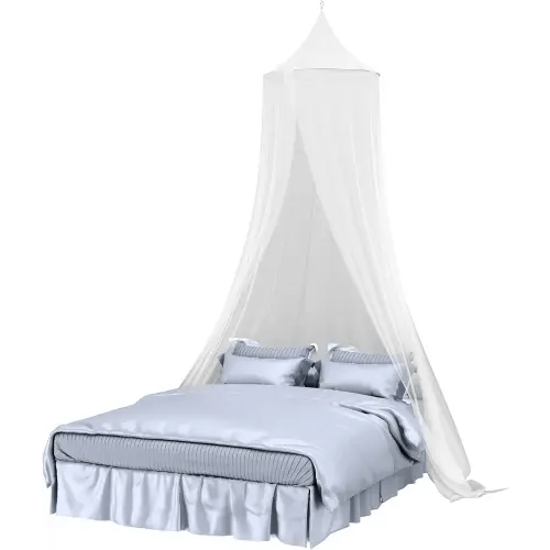 Trademark Global Mosquito Repelling Net for Beds, Hammocks, and Cribs - Insect Protection Hanging Canopy for Camping with Large Screen Opening by Lavish Home - 75-31215 , White