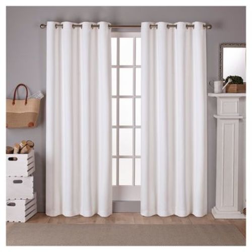 Set of 2 Sateen Twill Weave Insulated Blackout Grommet Top Window Curtain Panels - Exclusive Home