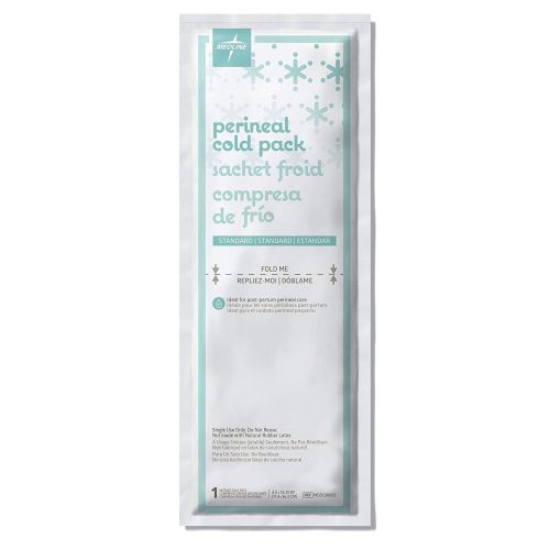 Medline Perineal Cold Packs for Postpartum Care (24 Count) Each Absorbent Pad Is 4.5" x 14.25"