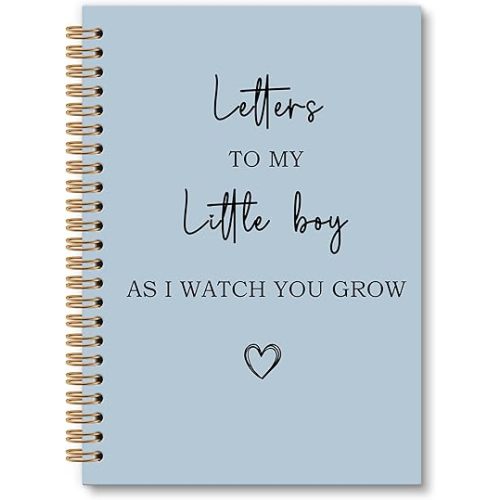 Letters to My Little Boy Notebook Journal, Mom Son Journal, Pregnancy Mothers Day Notebooks Gifts for New Mom Women, Baby Boy Shower Gift, Baby Journals for First Time Moms, 6x8.2In