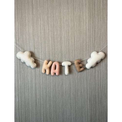 Personalized Name Sign, Felt Letters, Nursery Decor, Personalized Gift, Wall Hanging Decor, Custom Name Banner, Kids Room Decor, Babyshower