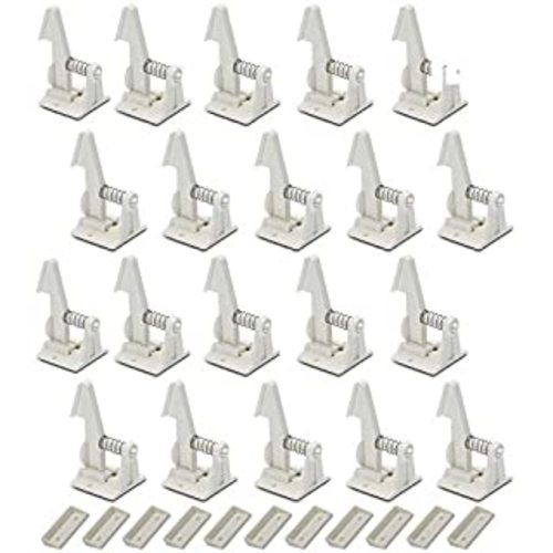 Upgraded Invisible Baby Proofing Cabinet Latch Locks (10 Pack) - No  Drilling or Tools Required for Installation, Works with Most Cabinets and  Drawers, Works with Countertop Overhangs, Highly Secure 