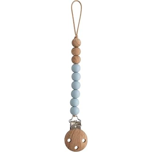 mushie 100% Silicone Baby Pacifier Clip BPA Free | Eva (Cloud)
