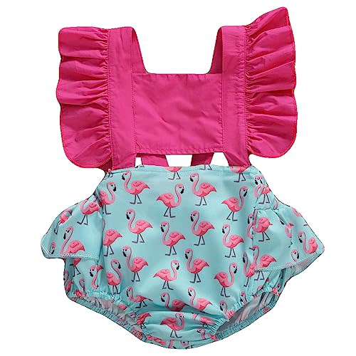Mubineo Baby Girl Summer Fruit Rompers Clothes Newborn Outfits Flower Ruffle Sleeveless Romper Overalls